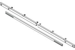 Verlengset E-More Plus 1800-2400mm grijs