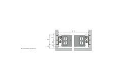 Ladegeleiders Quadro Duplex 45, Silent System compatibel, Push to open compatibel, EB 292 mm / 392 mm, 730 mm, links en rechts