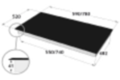 Novy inductie Comfort 80 cm 4 zones