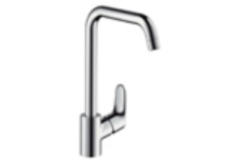 Hansgrohe Focus keukenmengkraan hoge uitloop RVS-look