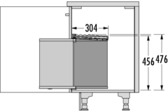Hailo mono antraciet/zwart 20l
