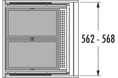 Hailo allegro k.60 cm h.350 mm 2x28l antraciet