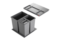 Hailo allegro k.60 cm h.380 mm 28+2x13l antraciet