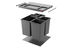 Hailo allegro k.60 cm h.380 mm 28+2x13l antraciet