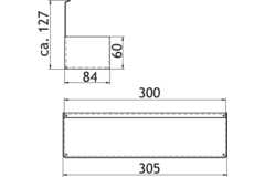 TransFORM legbord met box zwart 120x300x84mm