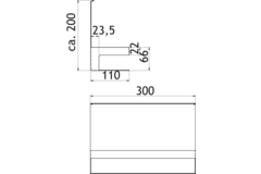 TransFORM flessenrek zwart 195x300x110mm