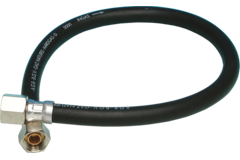 Aardgasdarm 'ingas' 1/2" 1250 mm zwart