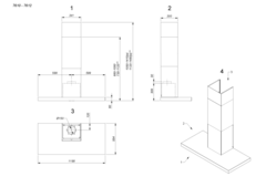 Novy Flatline 120 cm RVS wanddampkap