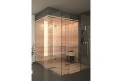 Verstelbare centrale scharnier wand/glas, voor 6/8 mm glas, B50 H80, chroom