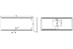 Spiegel 1600x650 led bov/ond.+kelvinch.+verwarming