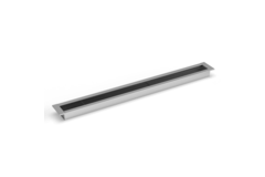 Kabeldoorvoer Exit alu 45x427x19mm met borstel met rechte eindkappen