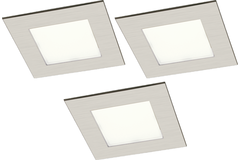 LD8004 ledset inb.3x3W 4000K alu look +dimbare konverter+2000mm kabel