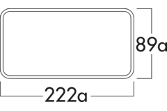 Vlak kanaal 1000 mm (89x222x1000 mm)