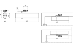 Geze deurpomp ts 4000 v zilver(zonder arm)