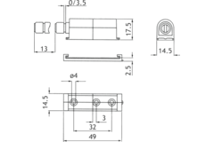 Magnetische enkele push to open klein model