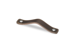Greep Nica, boorafstand 128, L 158 mm, B 25 mm, H 3 mm, donkerbruin leer