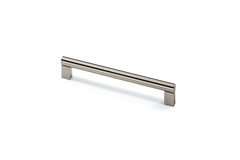 Greep Vieste, boorafstand 128, L 152 mm, H 30 mm, ø 12 mm, roestvrij staal finish geborsteld