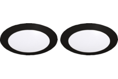 Hera set 2 x FR-68 led 4W 24V 3000K zwart+ transfo led 15
