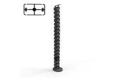Flexit re kabelgeleiding 1285mm zwart
