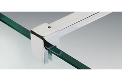Vaste stabilisatiestang wand/glas met lage klem, voor 8/12 mm glas, L1041, chroom