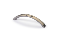 Greep Bracara, boorafstand 128, L 150 mm, B 15 mm, H 33 mm, tinkleurig