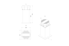 Novy platdakmotor 78,4 cm hoog met geluiddemper