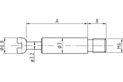 Drevel staal M6 kruis spanmaat 28.5mm