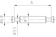 Dubbele drevel staal spanmaat 60mm