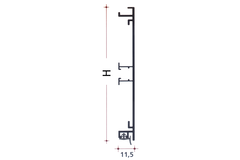 Plint 4072 rvs-look h.120mm l.4100mm