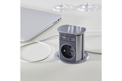 Brick rvs d-nl-l  3 stopcontacten + 2 usb