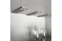 Set 1 led roeled 3W 3000K 12V RVS look-centrale schakelaar - konvertor