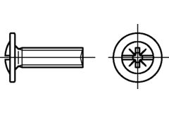 Metaalvijs rk verzinkt M4x21