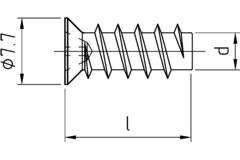 Euro schroef 6,3 x 13mm Pozidrive verzinkt