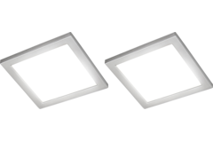 Ria led-Set 2 x 5.4w 12V 3000K RVS + schakelaar