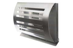 Paneir delta uitblaasrooster  rvs/rvs d.125mm