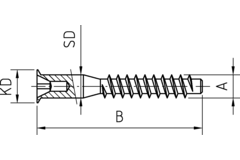 Verbindingsvijs confirmat zonder kap 6.3 x 60