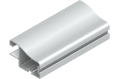 Vertikaal profiel TR10DC Terra 2.6m alu zilver