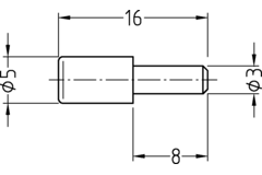 Schabdrager 03/05x17mm verzinkt