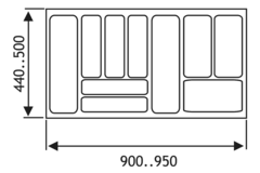 Inleglade b901-950 d441-500 2,5mm wit