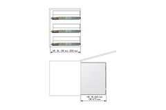 MC Line uittrekmand 45cm wit+hettich quadro ss 30k +hettich quadro ss 30kg+afstandhouders