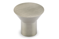 Knop Danum, H 22 mm, ø 25 mm, roestvrij staal geborsteld