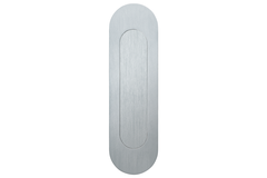Inbouwkomgreep ovaal 155x45mm rvs