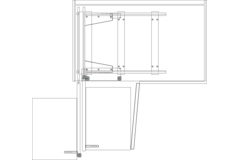 Rational corner b Soft Close 450mm li antraciet + 4 bakmanden antraciet