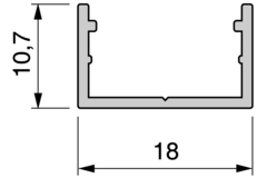 Led profiel RoFlex 4000mm alu + plexi