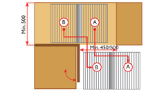 Rational corner Soft Close 500/550mm rechts chroom
