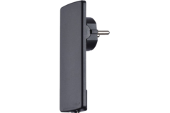 Evoline extra platte plug zwart 250v/16a