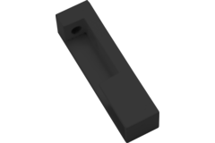 Kastbaarhouder linear 2 alu zwart links