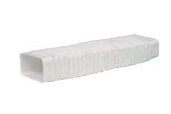 Flexibele bocht vlakkanaal d.125 std wit