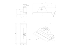 Novy telescopische dampkap 90cm RVS knop