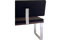 U-poot rugleuning voor bank 60x8x325mm rvs